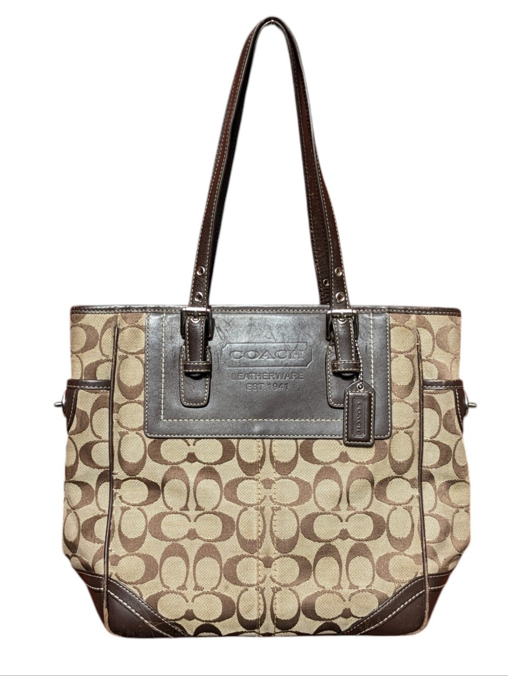 Coach Monogram Shoulder Tote